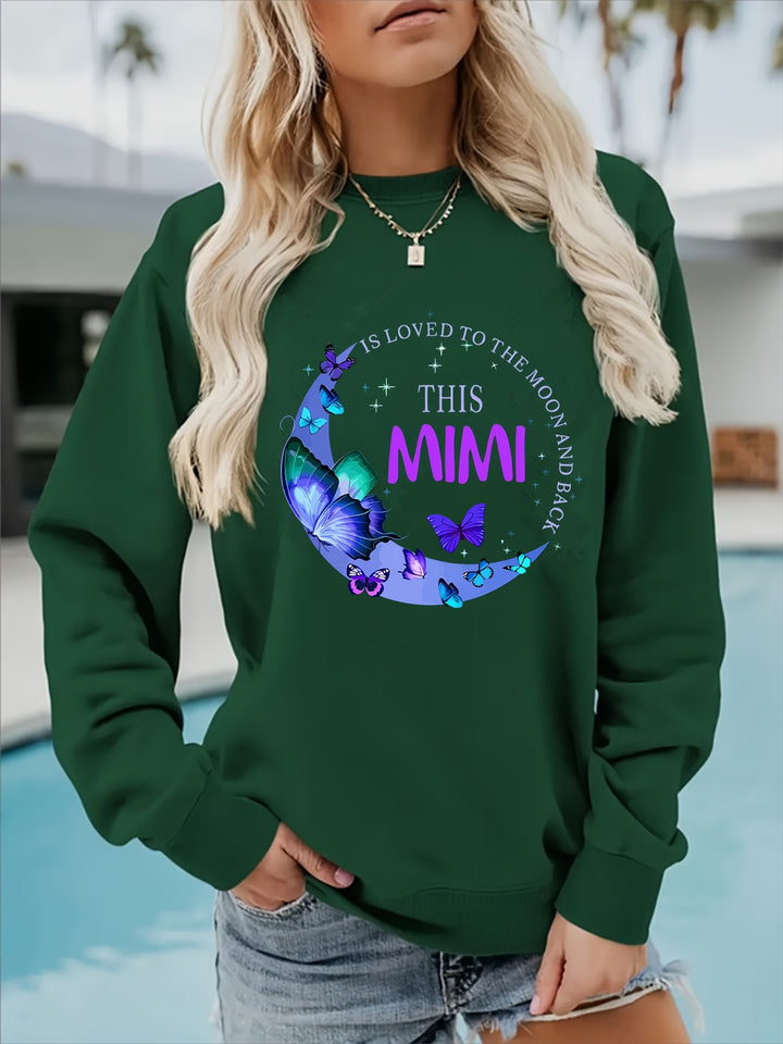 Kvinnens grafiske sweatshirt Skjora