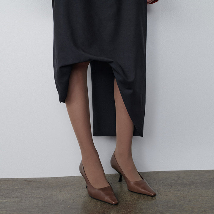 Damer Elegant Culotte med høy midje og sidelange utskjæringer Skjora