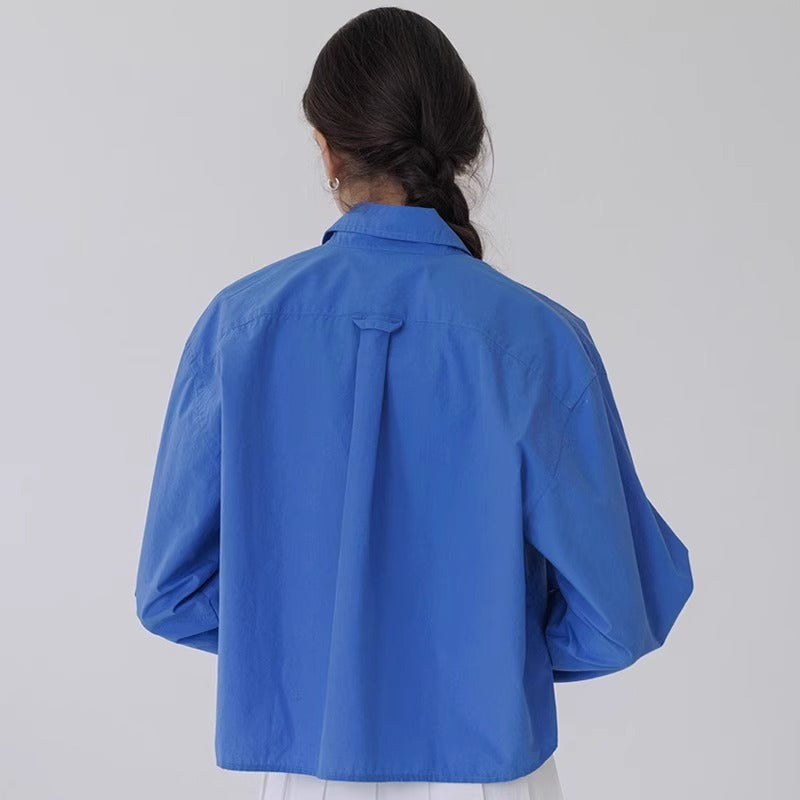 Dame kortermet skjortejakke med oversized snitt Skjora