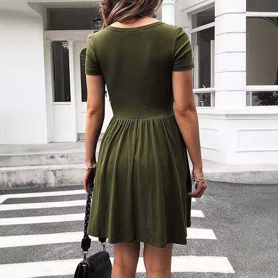 Women's Short-Sleeve Dress Skjora