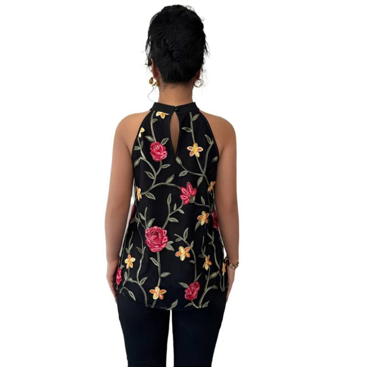 Dame elegant brodert bluse Skjora