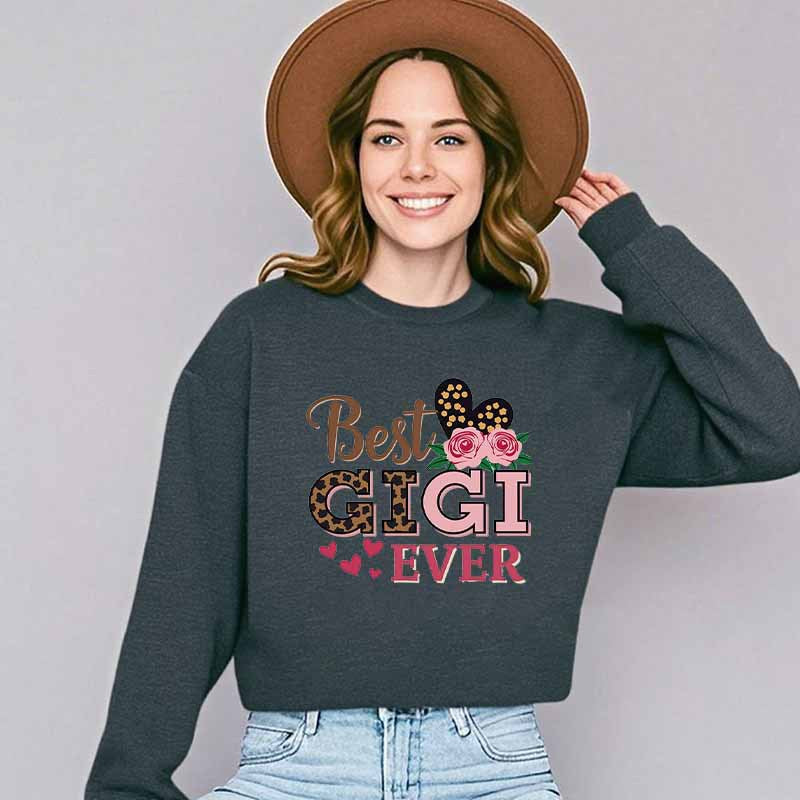 Dame sweatshirt med kreativ Gigi motiv Skjora