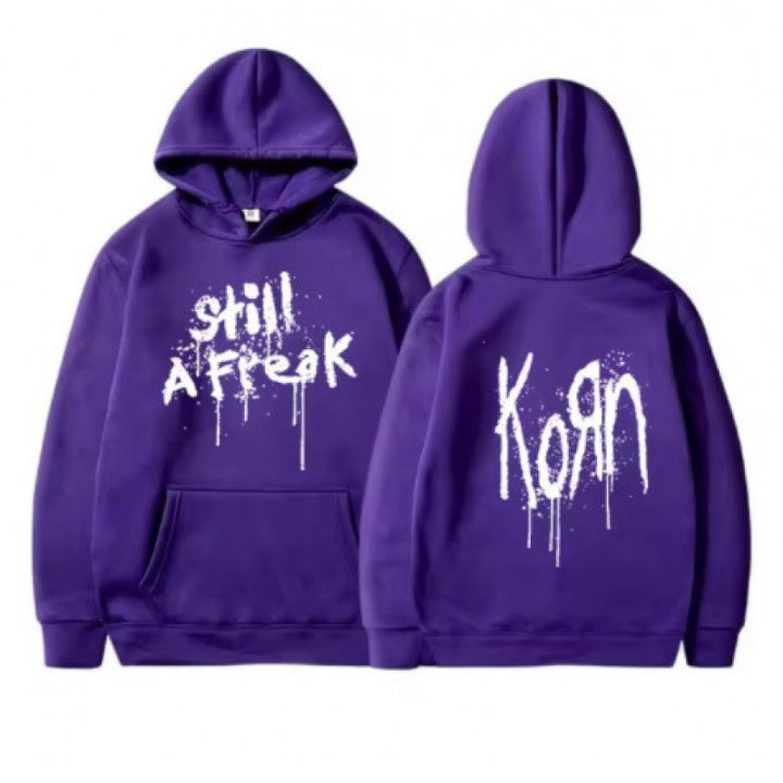 Kvinne hoodie med kreative graffiti design Skjora