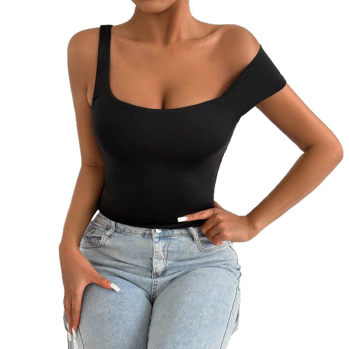 Dame Off-Shoulder Kroppstopp med figursydd snitt Skjora