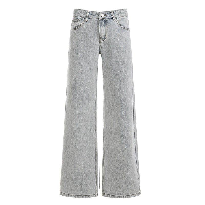 Damer høytrukne vide jeans Skjora