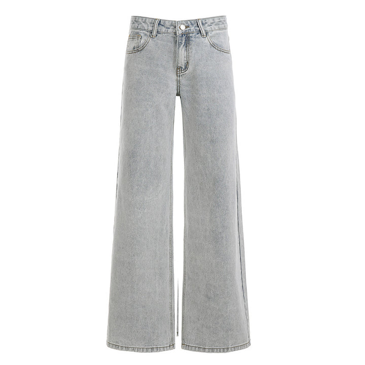 Damer høytrukne vide jeans Skjora