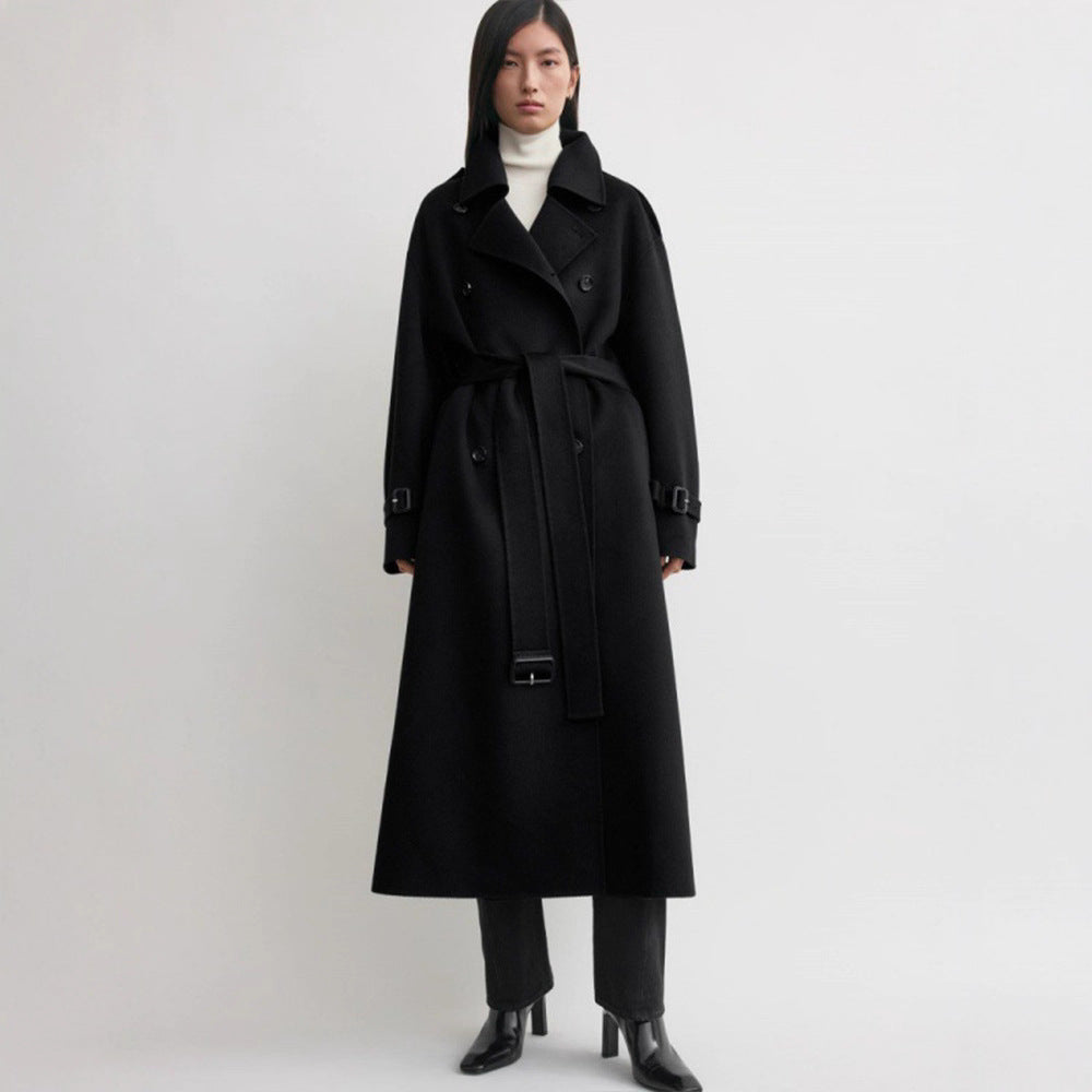 Damer elegant overlang ull trenchcoat Skjora