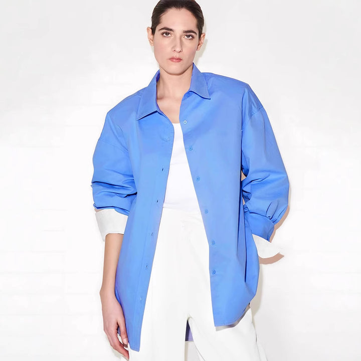Dame Elegant og komfortabel bluse med innsnittede ermer Skjora