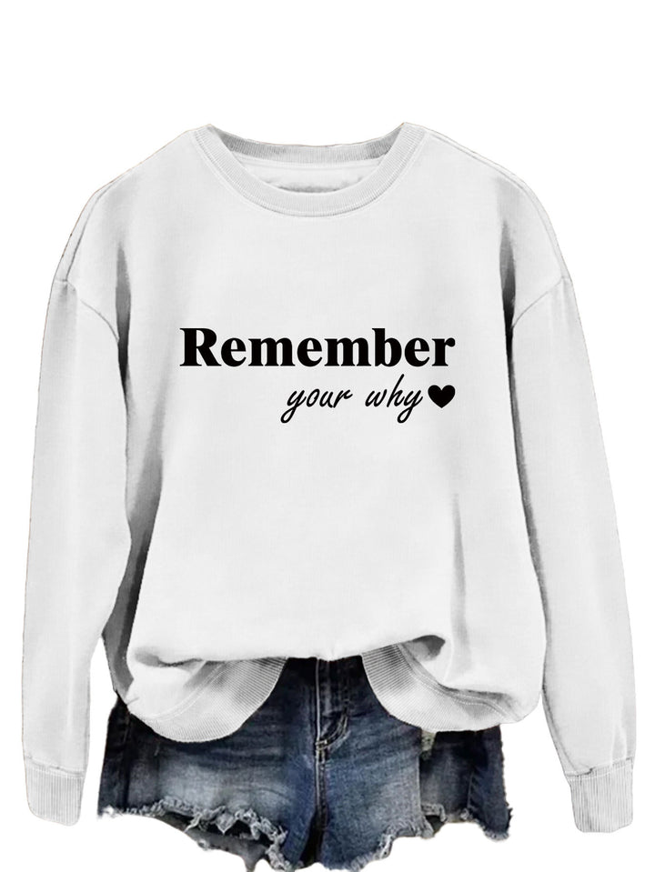 Kvinne sweatshirt med motiverende trykk og avslappet passform Skjora