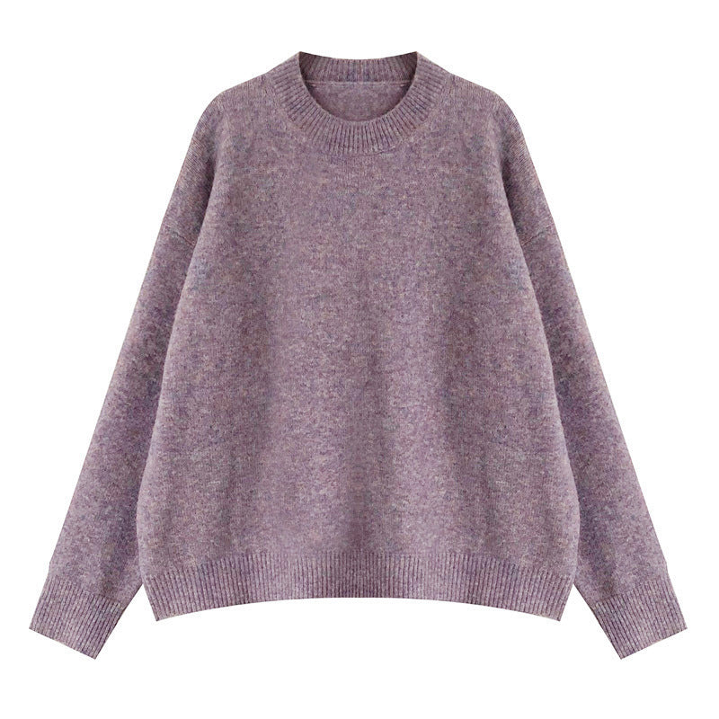 Kvinnenes Oversized Strikkegenser med Ribbede Detaljer Skjora