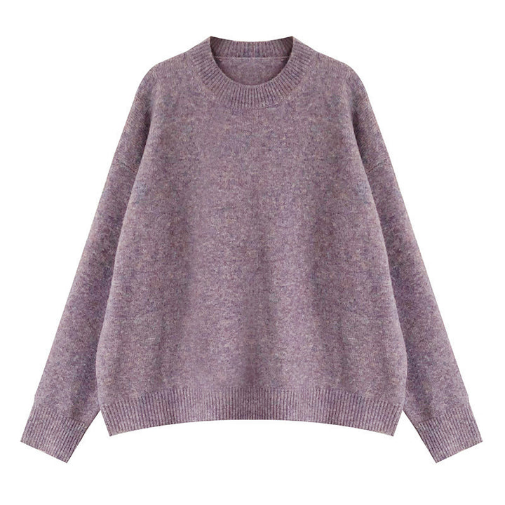Kvinnenes Oversized Strikkegenser med Ribbede Detaljer Skjora