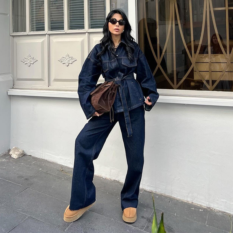 Dame vide jeans med høytlivsdesign og klassiske lommer Skjora
