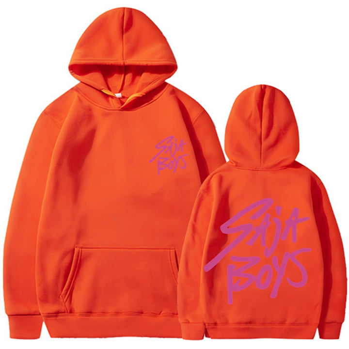 Women's hoodie with distinctive lettering and kangaroo pocket Skjora