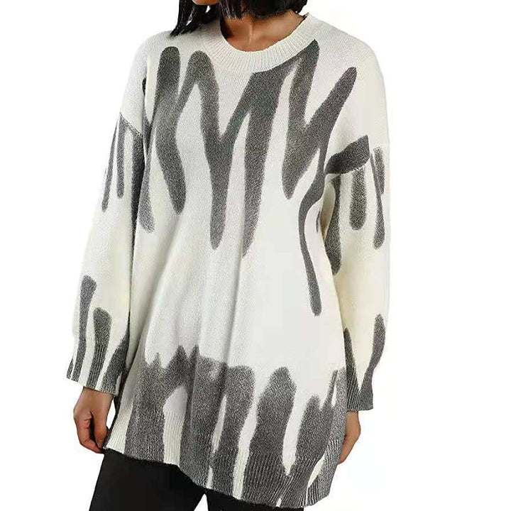 Kvinne Oversized Genser med Moderne Gradient Skjora