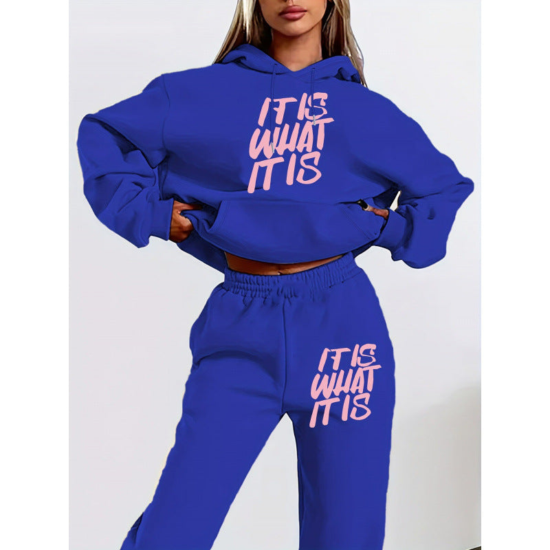 Damegen Sweatshirt og Joggebukse Sett Skjora