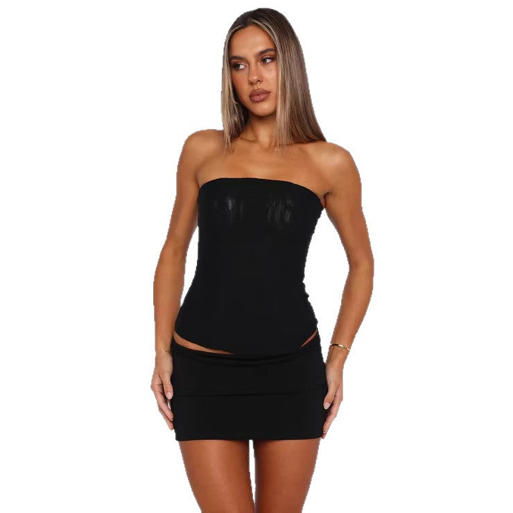 Damen Dessous-Kleid mit eleganten Fransen und transparentem Oberteil Skjora