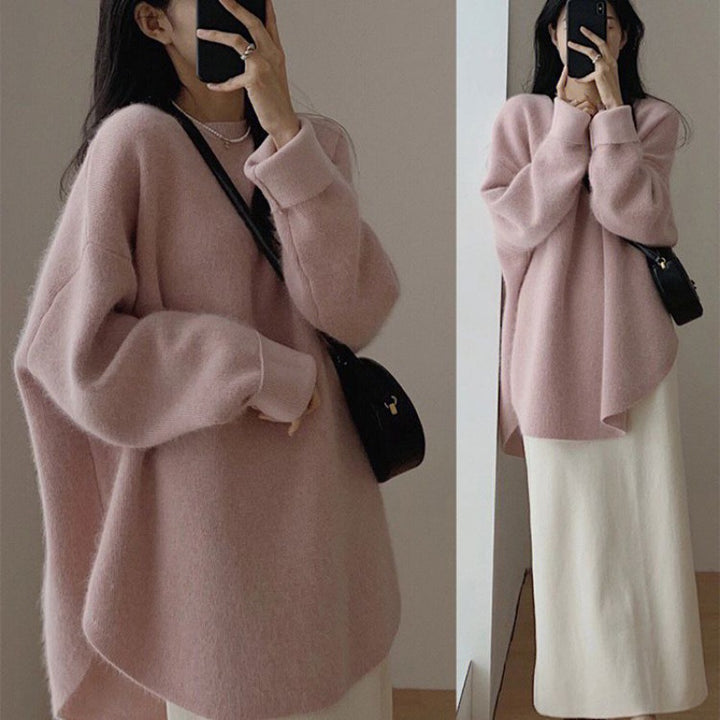 Dame Cozy Oversized Genser laget av mykt materiale Skjora