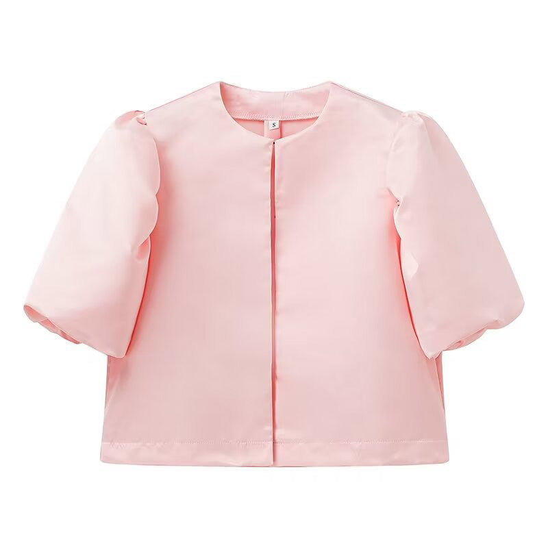 Dame stilfull bluse med puffarmer Skjora