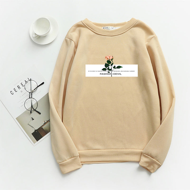 Dame Sweatshirt med blomsterdesign Skjora