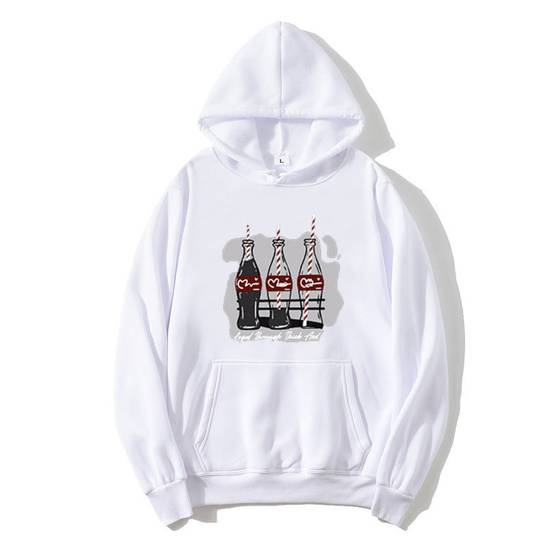 Damen Kapuzenpullover mit verspieltem Coca-Cola-Flaschen-Motiv Skjora