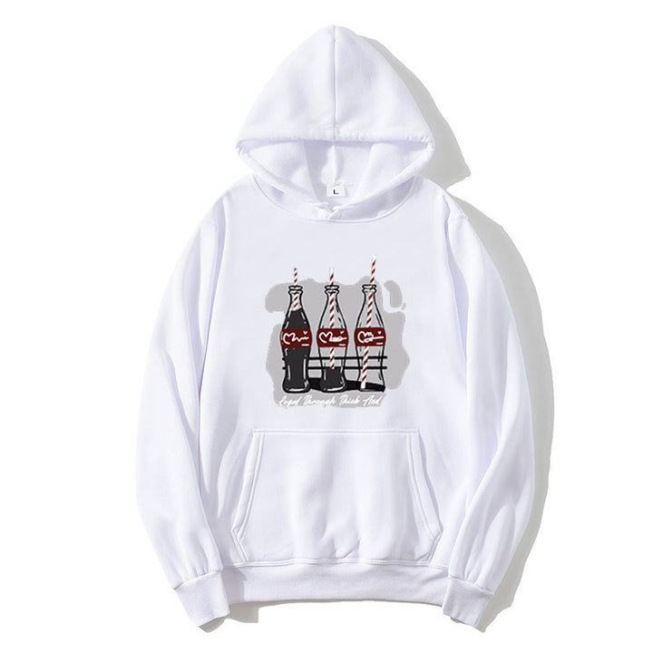 Damen Kapuzenpullover mit verspieltem Coca-Cola-Flaschen-Motiv Skjora