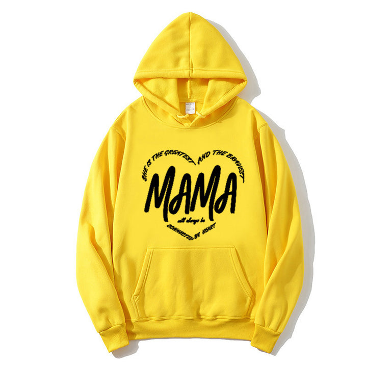 Dame hoodie med kreativ Mama-slogan Skjora