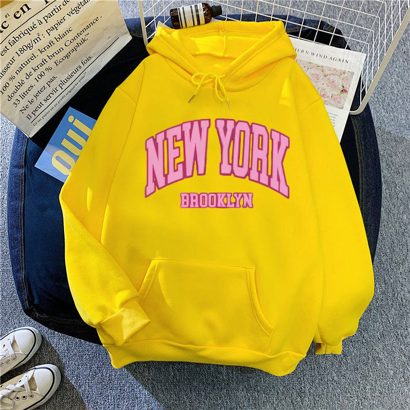 Damen Kapuzenpullover mit trendigem New York Brooklyn Druck Skjora