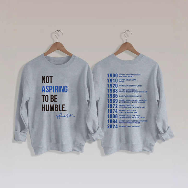 Damesweatshirt med inspirerende tekst og historisk motiv Skjora