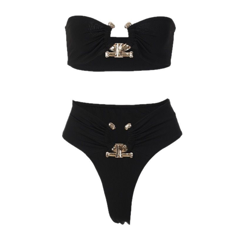 Dame designerbikini med glamorøse detaljer Skjora