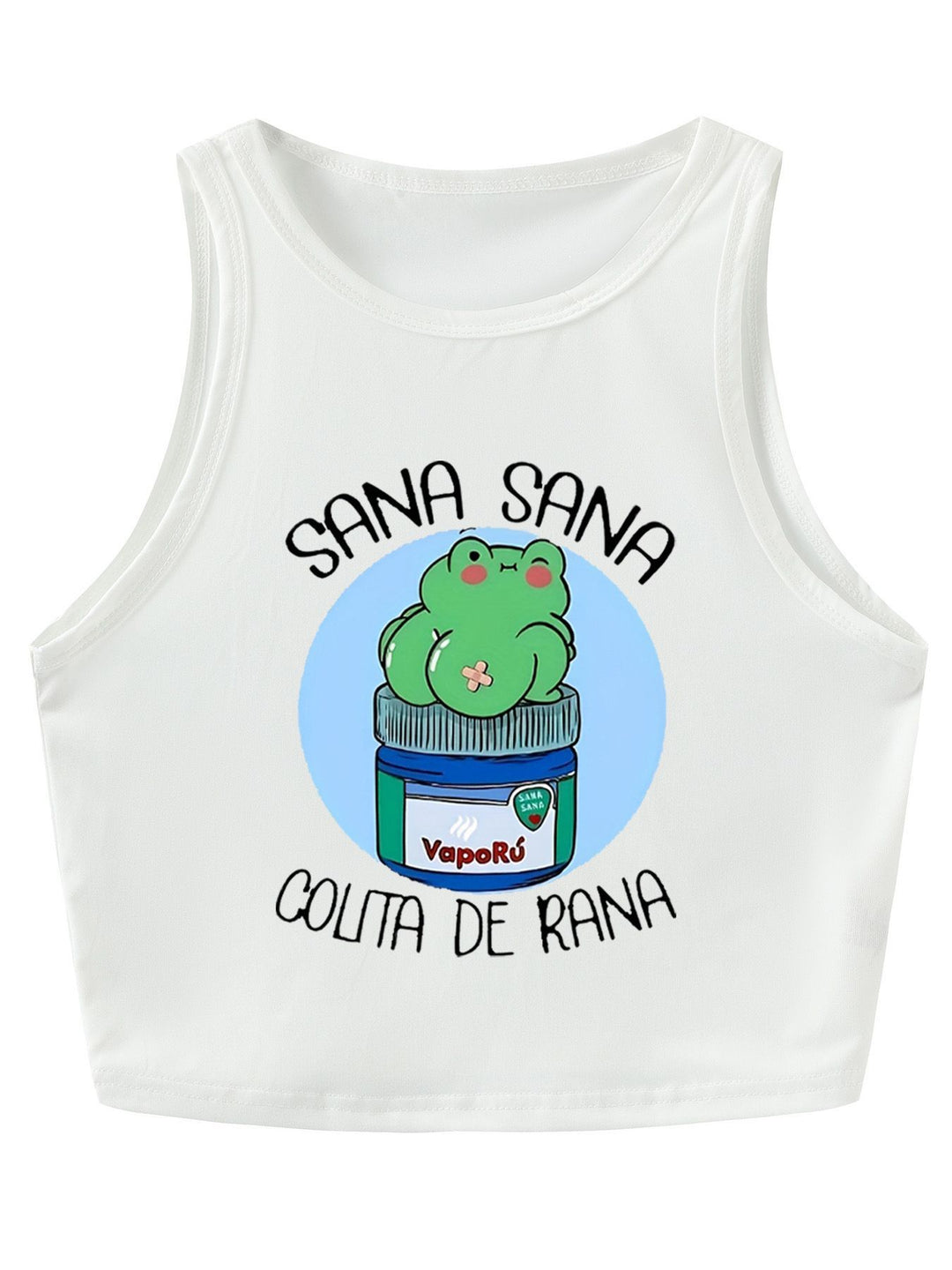Dame Crop-Top med kreativt sitat og avslappet snitt Skjora