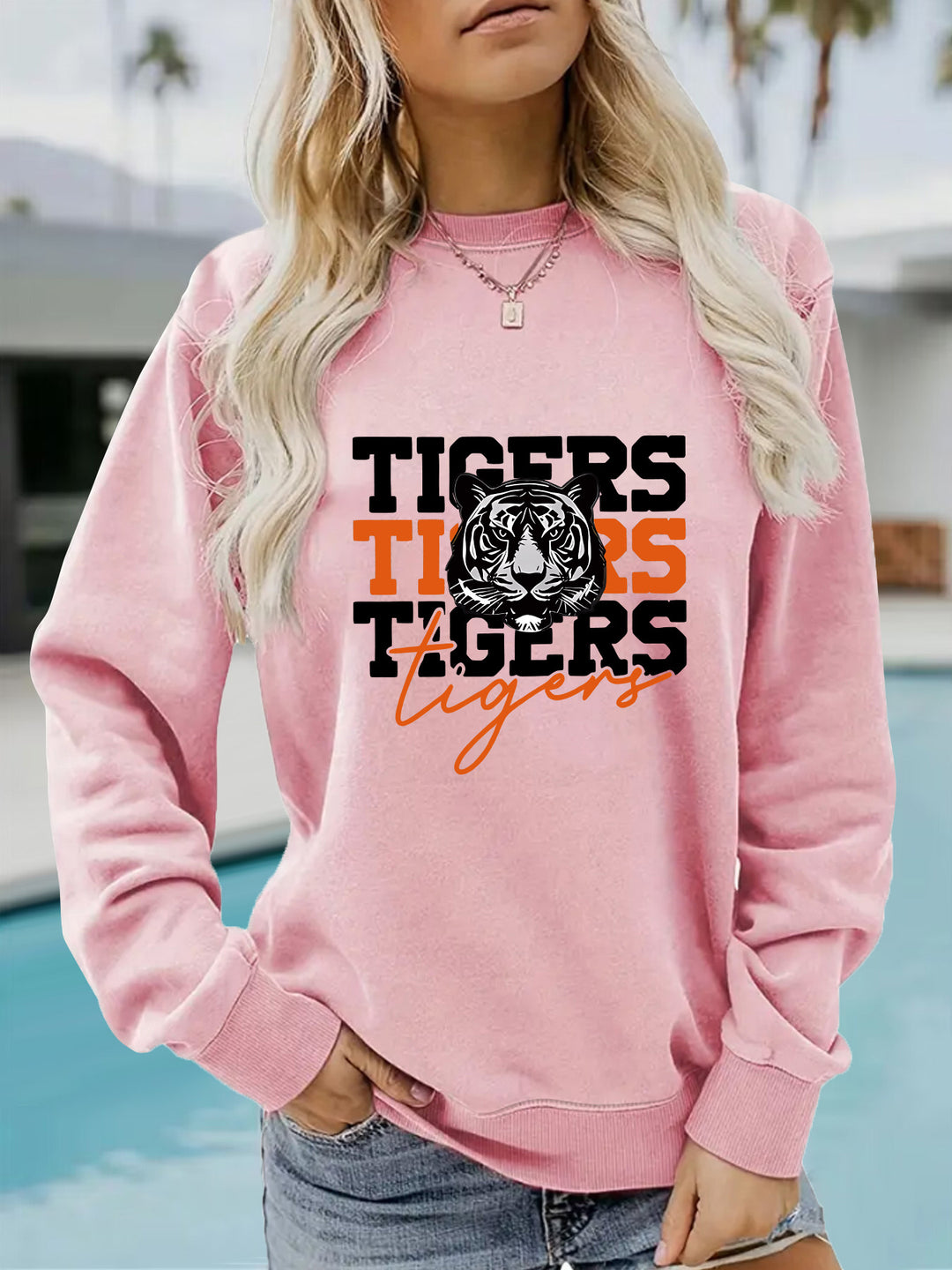 Damegenser med dyrelignende tigermønster og avslappet passform Skjora