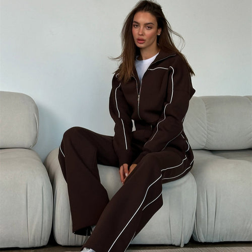 Dames sporty fritidssuit med raffinerte kontrastseam Skjora