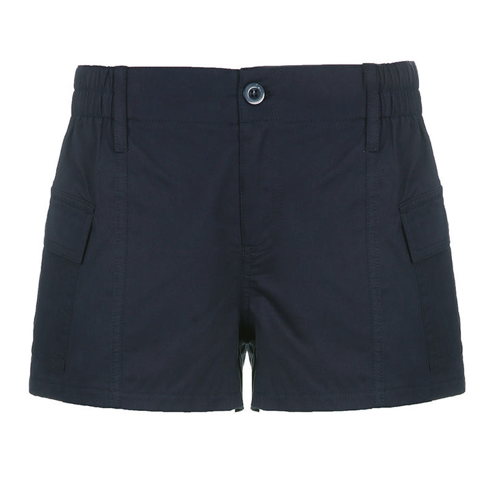 Dame cargo shorts med elastisk midje og praktiske sidelommer Skjora