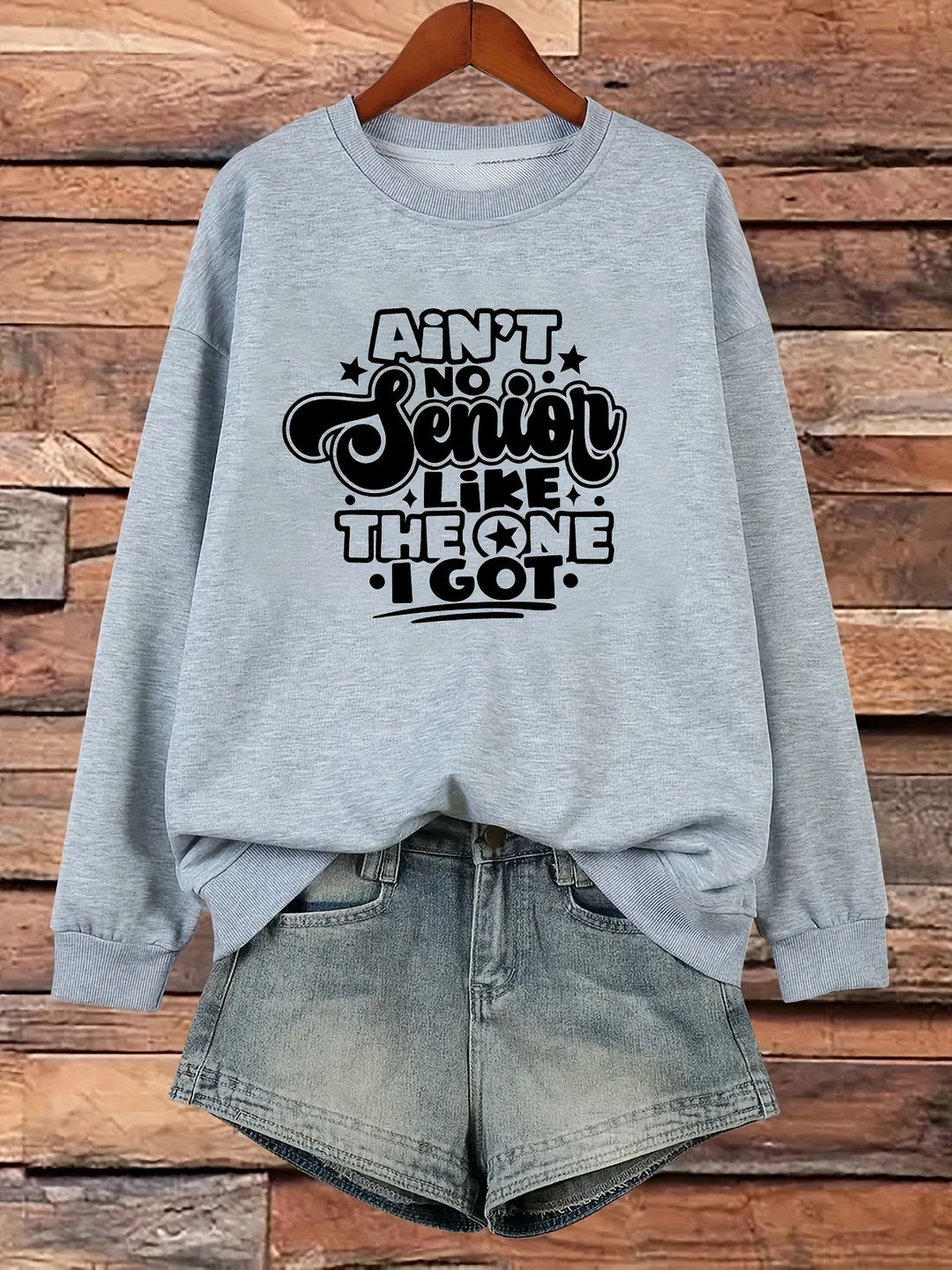 Dame sweatshirt med avslappet slogan design Skjora
