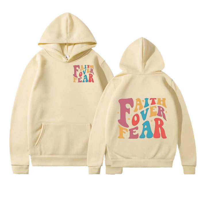 Dame hoodie med kreativ tekst og myk indre fleece Skjora