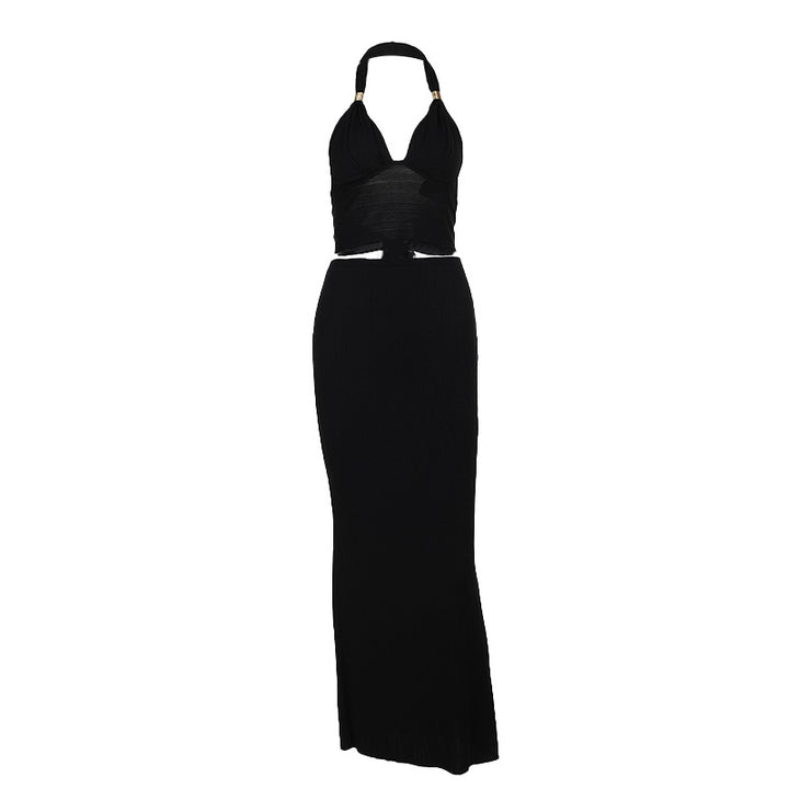 Kvinnenes elegante crop top med sofistikerte stroppdetaljer og smal passform Skjora