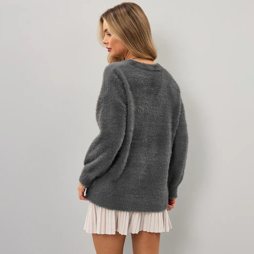 Kvinnens koselige cardigan med asymmetrisk snitt og knappeåpning Skjora