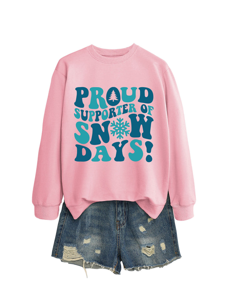 Dame sweatshirt med kreativt trykk og avslappet snitt Skjora