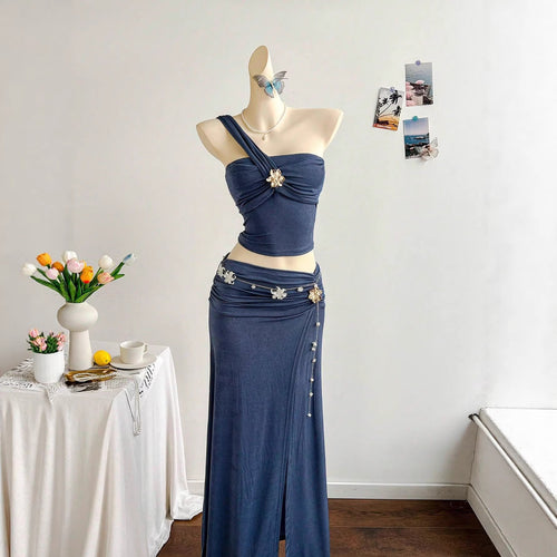 Dame elegant sommerkjole med floral detalj Skjora