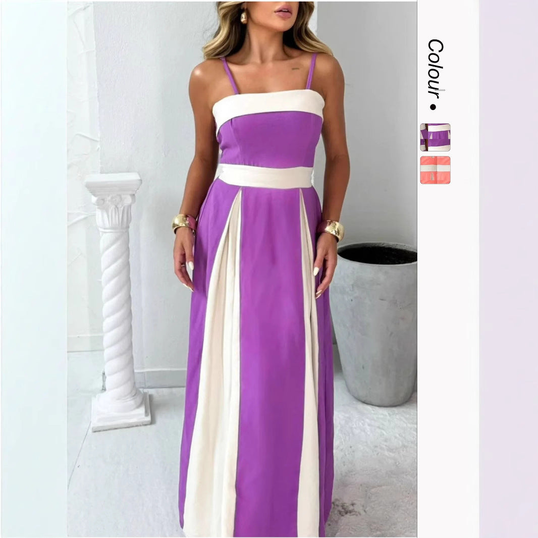 Kvinne maxi kjole med elegant drapering Skjora