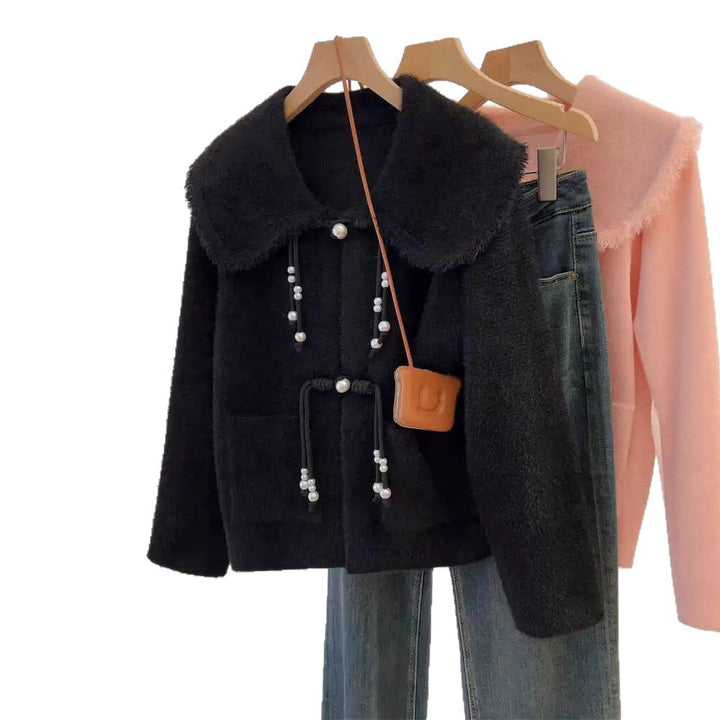 Kvinnens stilige cardigan med perledetaljer Skjora