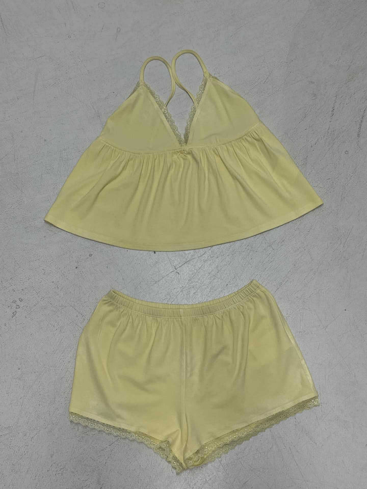 Dame Nattkjole-Sett med forførende blonde detalj og elastisk komfortbånd Skjora