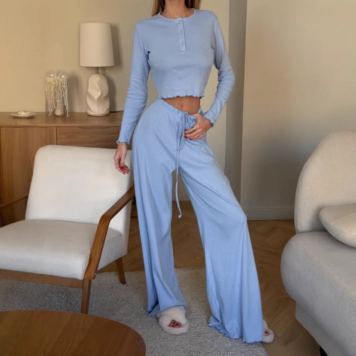 Kvinnens Casual Fritidsdress med Høy Midje og Strukturert Overflate Skjora