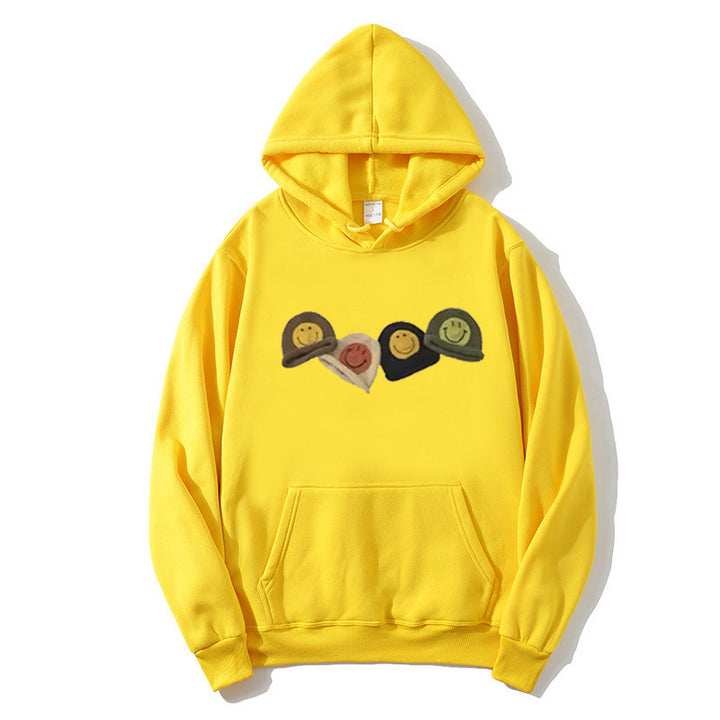 Damen Kapuzenpullover mit verspieltem Smiley-Design Skjora