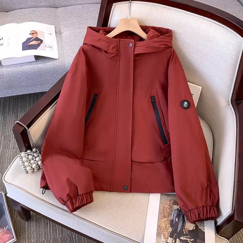 Dame sporty overgangsjakke med praktisk hette design Skjora
