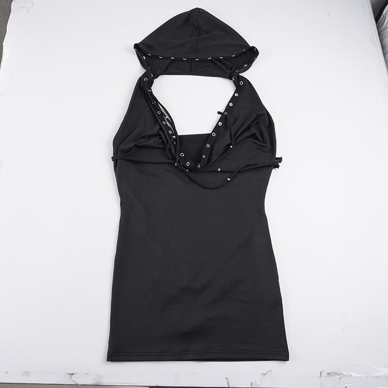 Dame hettegenser med lekre stil og elegante snøringsdetaljer Skjora