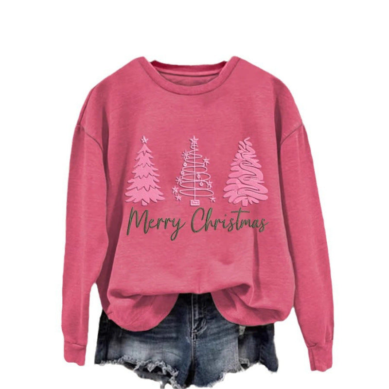 Kvinne komfortabel jule sweatshirt med festlig trykk Skjora