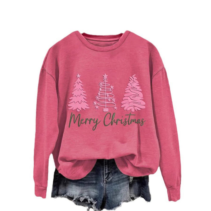Kvinne komfortabel jule sweatshirt med festlig trykk Skjora