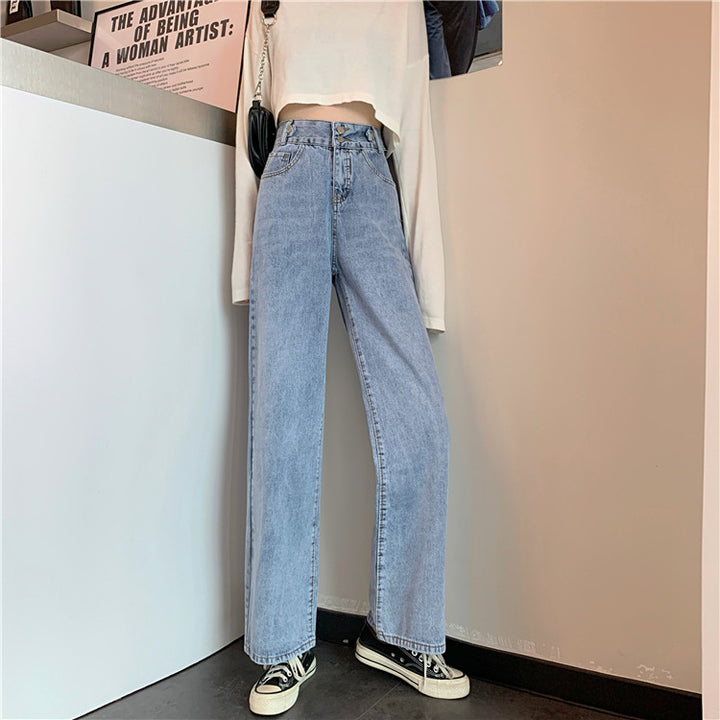 Damer Høy Midje Bootcut Jeans Skjora