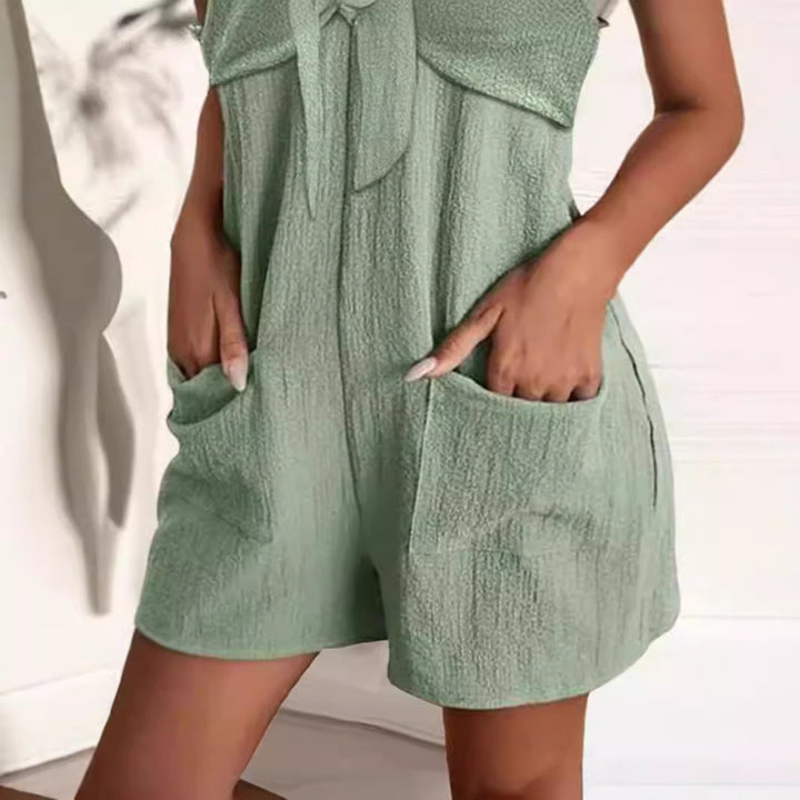 Dame Lekker Sommer Jumpsuit med dekorative stropper og lommer Skjora